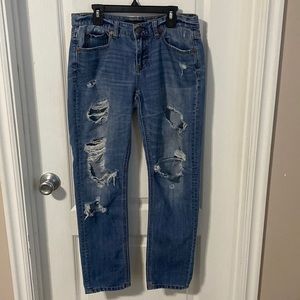 American Eagle ripped boyfriend jeans